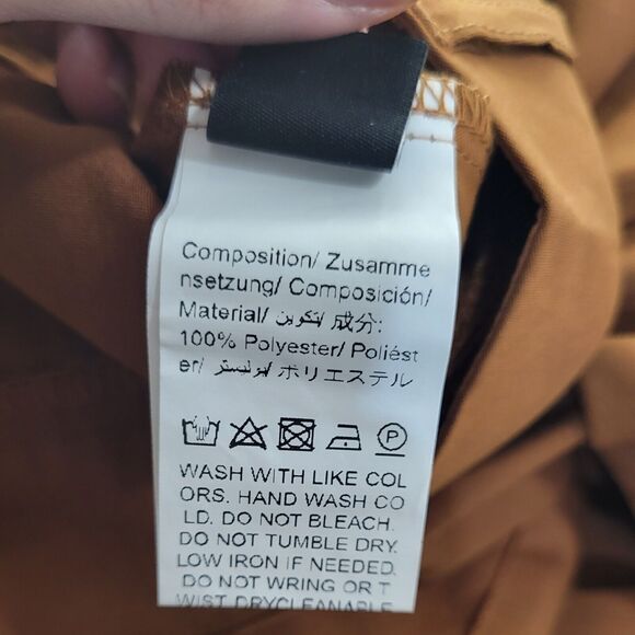 Shein Large Brown Orange 30x28 Cargo Pants Used Dark Hipster Modern Coffee Style - Picture 4 of 11